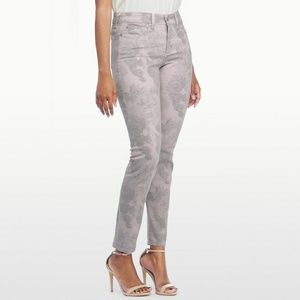 NWT. NYDJ Clarissa slim ankle jeans, floral. 10.